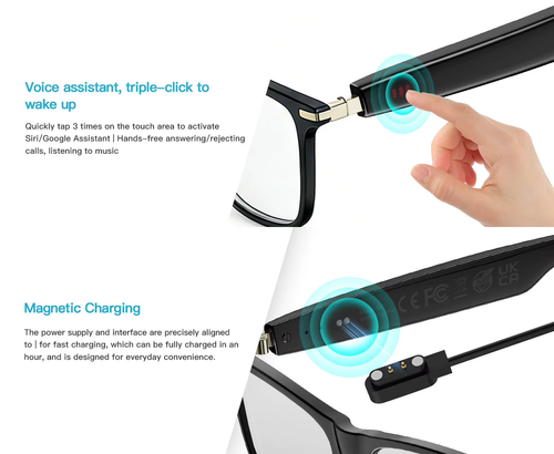 Smart Audio Glasses with Real-Time Translation Hi-Fi Music Playback Noise-Cancelling Voice Calls And Photochromic Lenses
