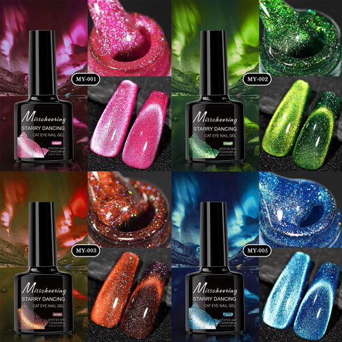 8-Piece Galaxy Dance Cat Eye Gel Polish Set – Professional Nail Art Varnish Kit