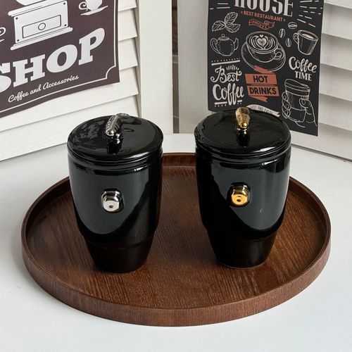 Creative Amazon Cross-Border Coffee Mug: Revolver-Style Ceramic Cup