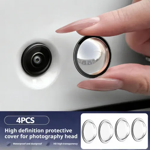 4Pcs Car Panoramic Camera Protective Cover-Reverse Camera Lens Guard,Dustproof Anti-Scratch Anti-Collision,HD Clear Vision