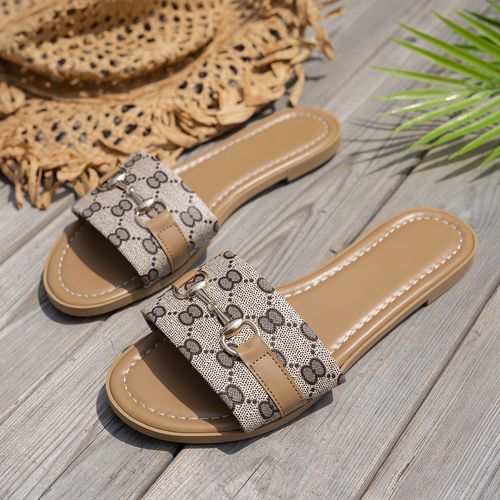 French Retro Flat Slides