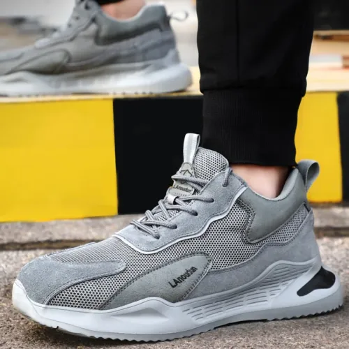 Fashion Safety Shoes Men Boots Steel Toe Shoes Men Puncture-Proof Work Sneakers Male Shoes Work Boots Indestructible Footwear