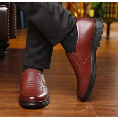 2026 New Men's Office Formal Shoes Low Cut Daily Comfortable Round Toe Multifunctional Men's Wedding Shoes