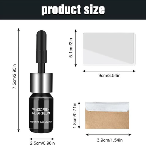 2-Bottle Windshield Crack and Chip Repair Kit
