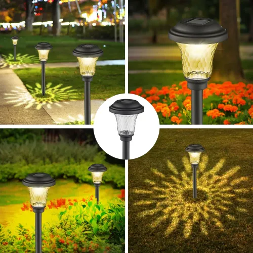 Solar Pathway Lights Outdoor Solar Yard Lamp RGB Color Changing  IP67 Waterproof LED Solar Lights for Garden Path