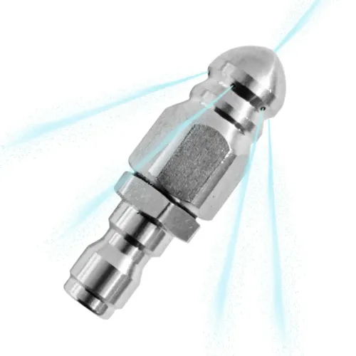 Water Jet High Pressure Sprayer Nozzle Clean Sewer 1 4 Stainless Steel Pressure Washer Quick Plug Drain Hose Nozzle Tool Water