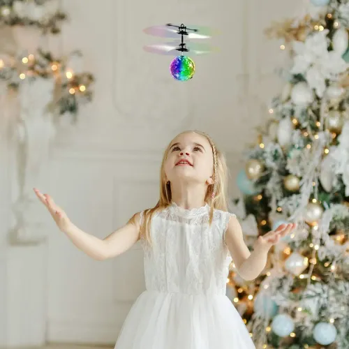 Children's Toy Induction Colorful Crystal Ball Gyroscope Intelligent Induction Floating Ball Luminous Toy Gifts for Kids