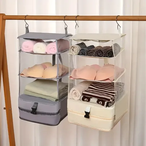 1pc Hanging Travel Clothes Storage Bag Large Capacity Underwear Storage Bag