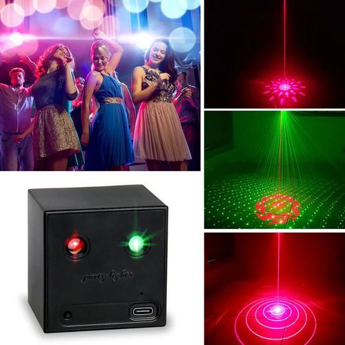 Rechargeable and portable RGB laser party light