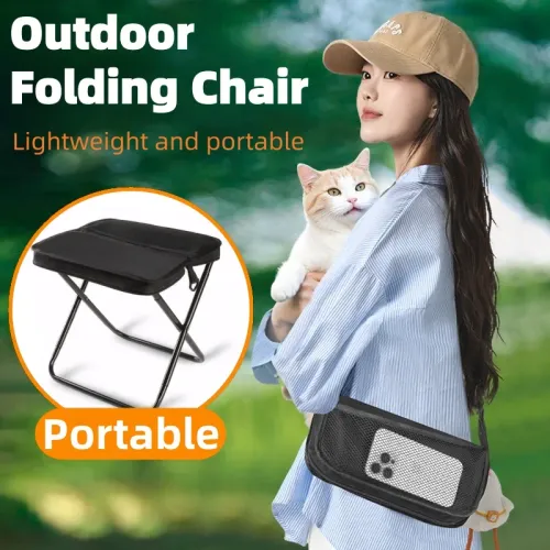 Outdoor backpack folding stool, pencil case stool