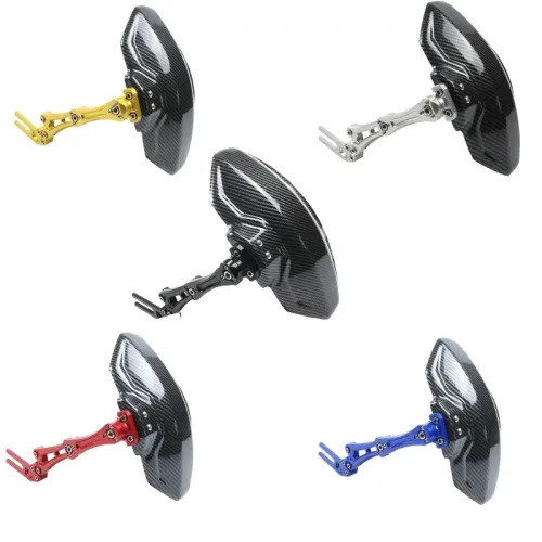 Motorcycle Adjustable Rear Wheel Fender Imitation Carbon Fiber Mudguard Extender Parts