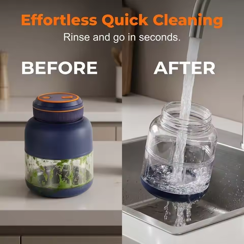 1300ML Large Capacity Cordless Juicer Cup, 2026 Upgrade Dual Lid Portable Electric Blender Household Travel Drinking Juice Maker 1 sold