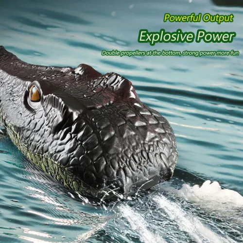 2.4G Simulation Crocodile Remote Control Boat Speedboat Prank Decompression Funny Animal Remote Control Boat