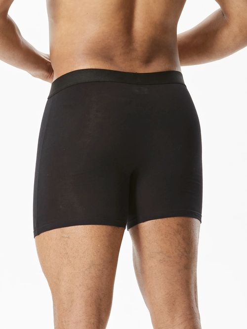 Men's Long Leg Boxer Briefs Sexy Bulge Trunks No Ride Up Underwear Soft Men Underpanties