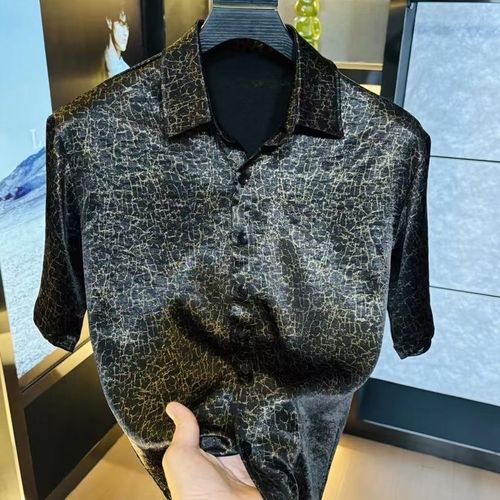 Casual Short Sleeve Men's Shirt Fashionable Design Polyester Fabric Heat Sensation Deformation Resistant Summer 2026