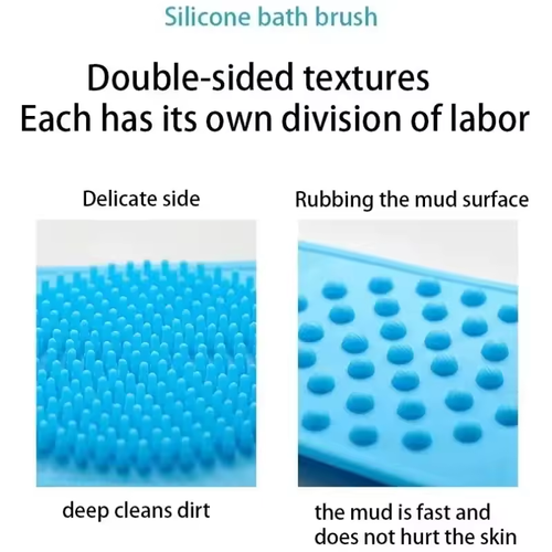 4pcs Body Sponge Silicone Back Brushes Bath Towels Scrubber Rubbing Back Peeling Massage Shower Belt Extended Skin Clean Brushes