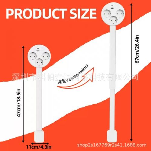 Electrical Outlet Extender Flat Plug Power Strip Features Rotates Power Outlets Extender Use Behind Sofas Nightstands Desk