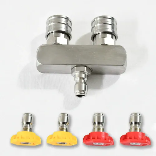 2 in 1 High Pressure Cleaner Nozzle Head Set   Male Female Quick Connect Pressure Washer Parts for Garden Tool Accessories