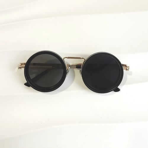 KLASSNUM ND Sunglasses Dimming Glasses Men Outdoor Polarized Sun Glasses Retro Punk Round Frame Women ND9 Tint Eyepiece New In