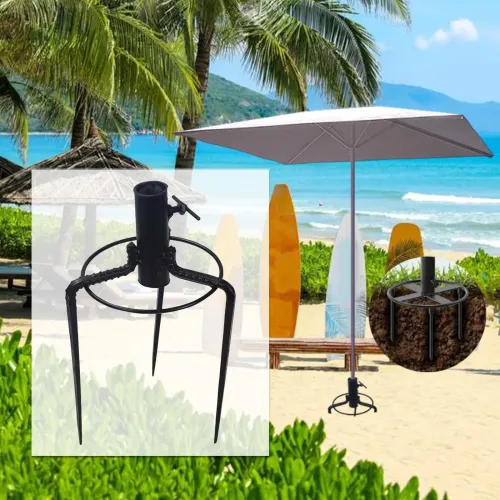 Umbrella Sand Anchor Insert No Dig Parasol Base Mount for Garden Lawn Beach Umbrella Stake Metal Beach Umbrella Base