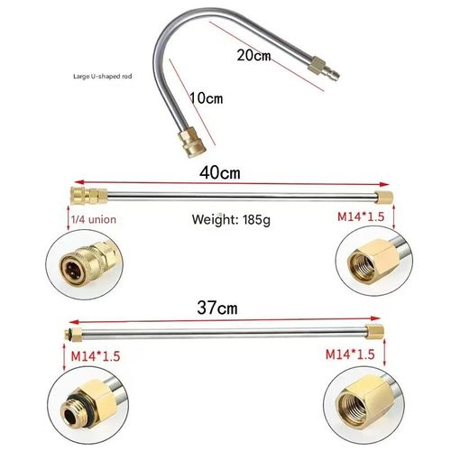 High pressure water gun stainless steel eaves drainage groove cleaning rod extension rod