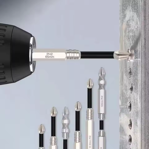 6pcs Anti-slip Impact-resistant Threaded Drill Bit Set Screwdriver Hardness Drill Bit Screw Driver Hand Tools