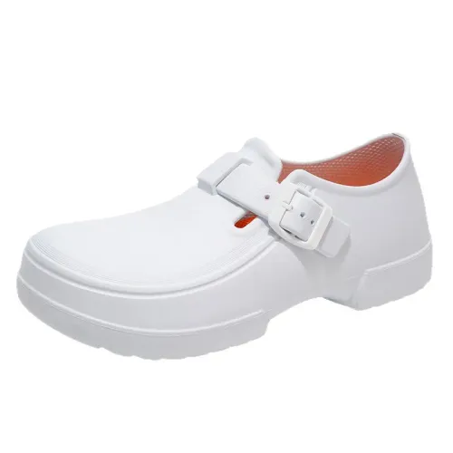 Lightweight Non-Slip Waterproof Kitchen Rain Boots Adjustable Comfortable Chef Shoes for Star Hotels Oil Resistant round Toe