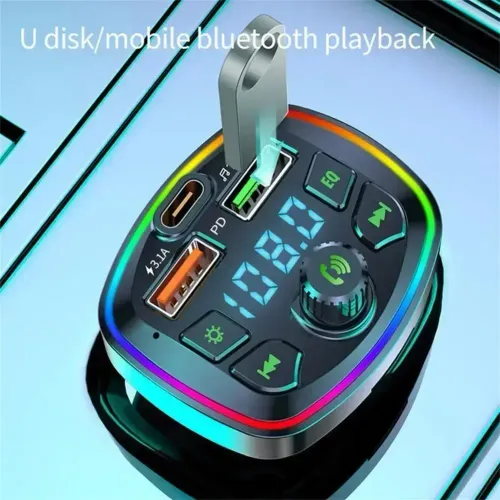 🔥Hot Sale Deals-Colorful Lights Bluetooth Car MP3 Player