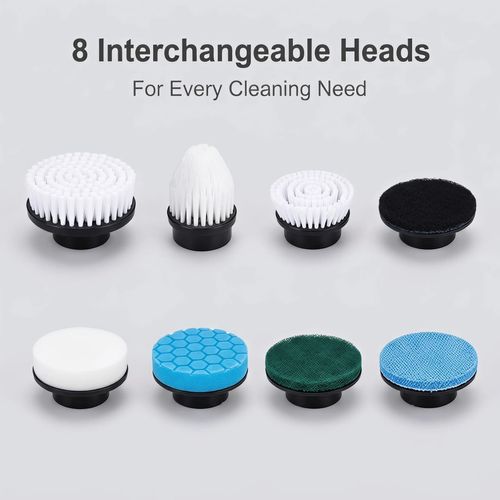 With a powerful 1300mAh battery delivering 50 minutes of continuous, high-intensity scrubbing and eight interchangeable brush heads, this tool helps you leave your bathroom sparkling clean—looking as pristine as a showroom. This is truly the last cleaning tool you will ever need to buy.