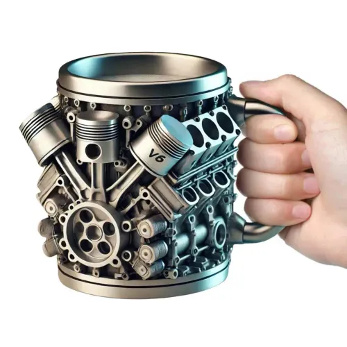 Engine themed coffee cup