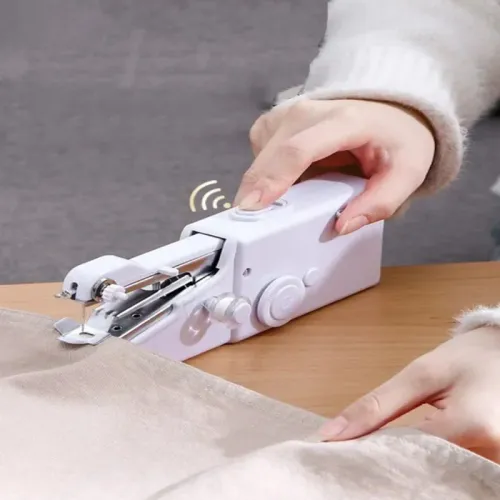 Battery plug-in dual-purpose mini electric sewing machine, portable household travel sewing machine
