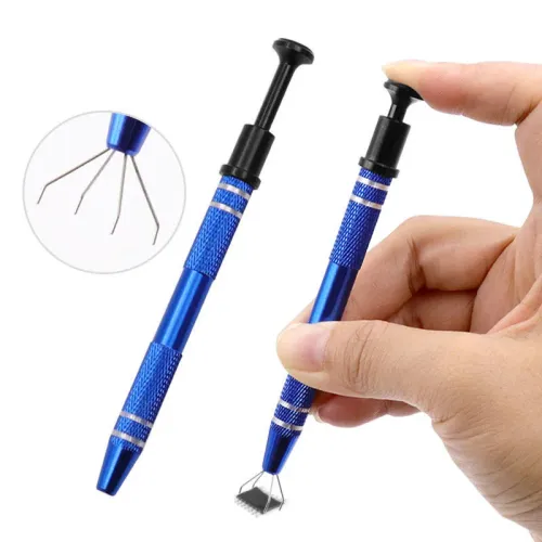 3PCS Electronic Component Grabber Four Claw IC BGA chip gripper Extractor Screw Picker Pick Up pen Electronic Repair Hand tool