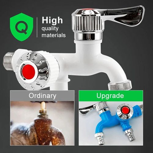 2 Pack two-in-one faucet with quick-opening design