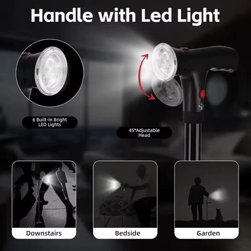 Multifunctional Folding Elderly Cane