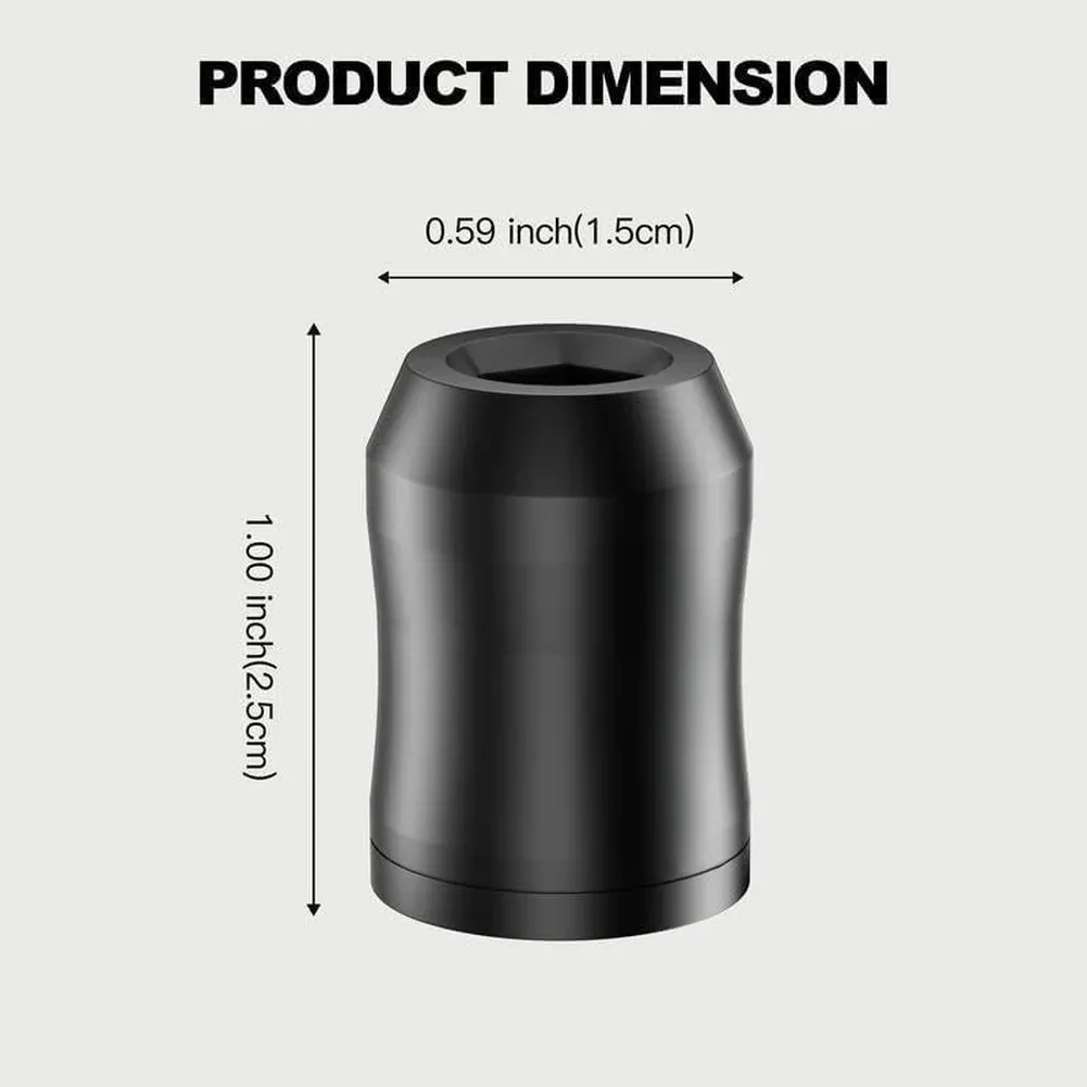 3-in-1 Aluminum Alloy Magnetic Screw Ring with 6.35mm Hex Shank Strong Magnetizer Retaining Ring for Screwdriver Bits