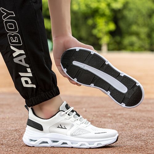 Men's Spring Summer New Arrivals: Trendy Lace-Up Casual Shoes with Soft Soles—Breathable Athletic Running Footwear