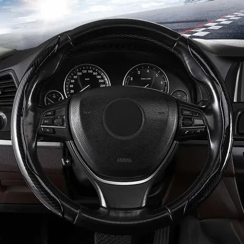 Laser Carbon Fiber Pattern Steering Wheel Cover
