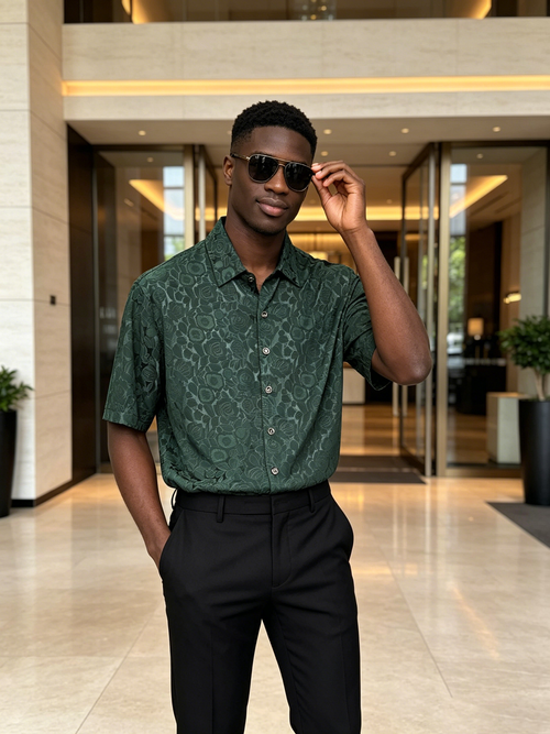 Advanced men's short sleeved shirt
