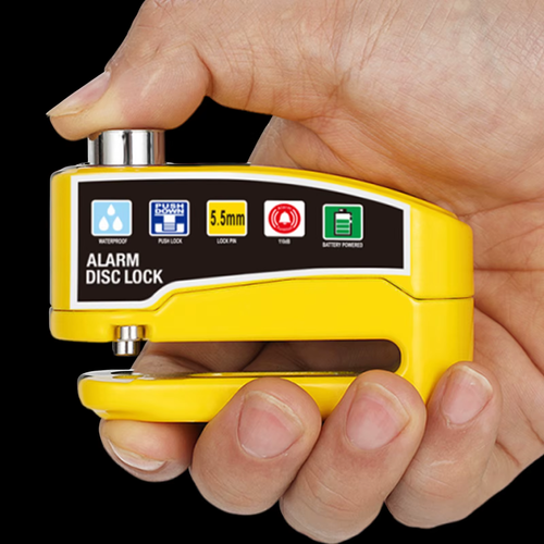 Motorcycle Bicycle Disc Lock Safety Protection Padlock Aluminum Alloy AntiTheft Alarm