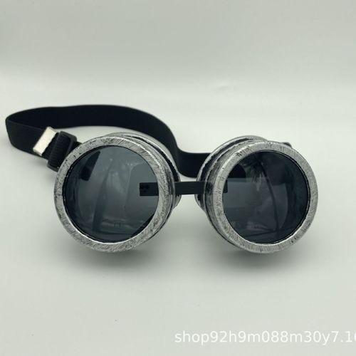 Men Sunglasses Fashion Steampunk Glasses Round Oversized Goggles Welding Punk Glasses Cosplay Brand Designer Colors Lens Shades