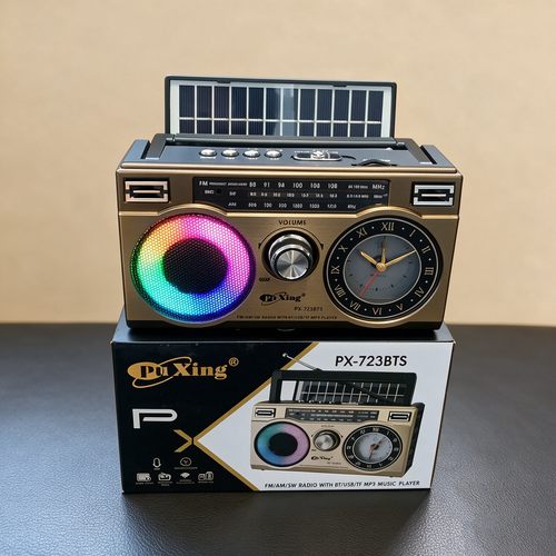 New portable radio, outdoor color lights, portable with creative clock, Bluetooth speaker