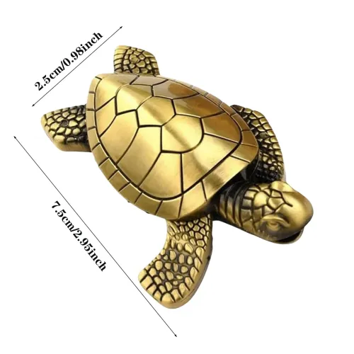 Gathering wealth and treasures, creative golden turtle jewelry, spinning turtle