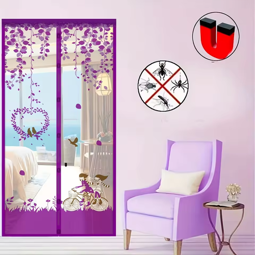 Summer Magnetic Mesh Net Door Curtain Automatic Closing Quick Anti Mosquit Insect Fly Easy-to-install Magnetic Screen Door Mesh