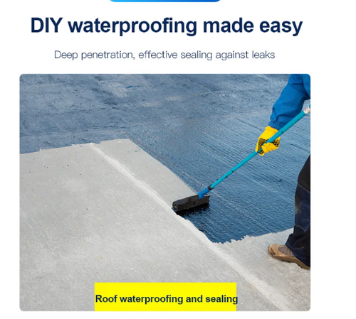 Roof Invisible Waterproof Coating Waterborne Polyurethane Roof Waterproofing Agent Powerful Leak Proof Sealant for Crack Repairs