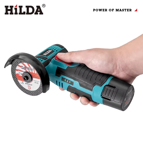 HILDA 12V Cordless Lithium-Ion Angle Grinder (Rechargeable) – Features Both Polishing and Mini-Cutting Functions