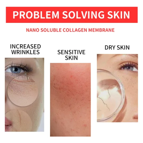 5 Sets Hydrolyzed Collagen Protein Film Gel Facial Mask Paper Anti Wrinkle Moisturizing Soluble Face Filler Firming Skin Care