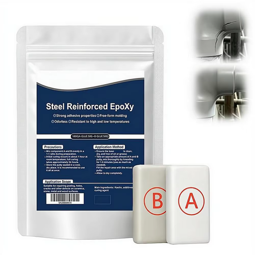 3PCS Steel Reinforced Epoxys Puttys High Strength 2 Part Filler Fast Repair Clay Waterproof Heat Resistant Concrete Pipe Crack Repair