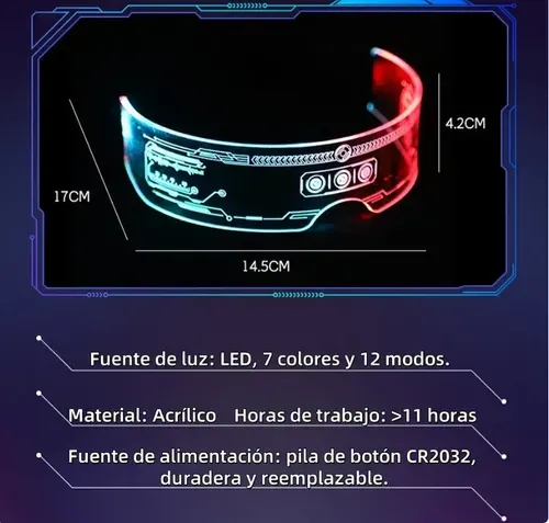 Cyberpunk LED Luminous Glasse
