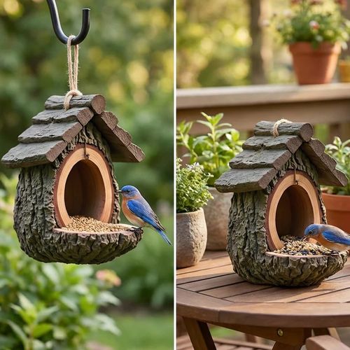 Outdoor bird feeder for garden decoration