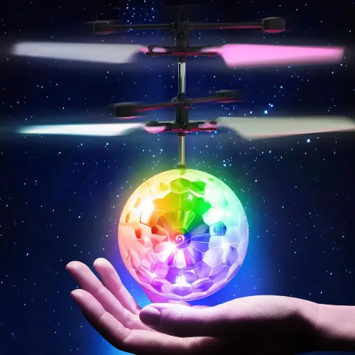 Children's Toy Induction Colorful Crystal Ball Gyroscope Intelligent Induction Floating Ball Luminous Toy Gifts for Kids